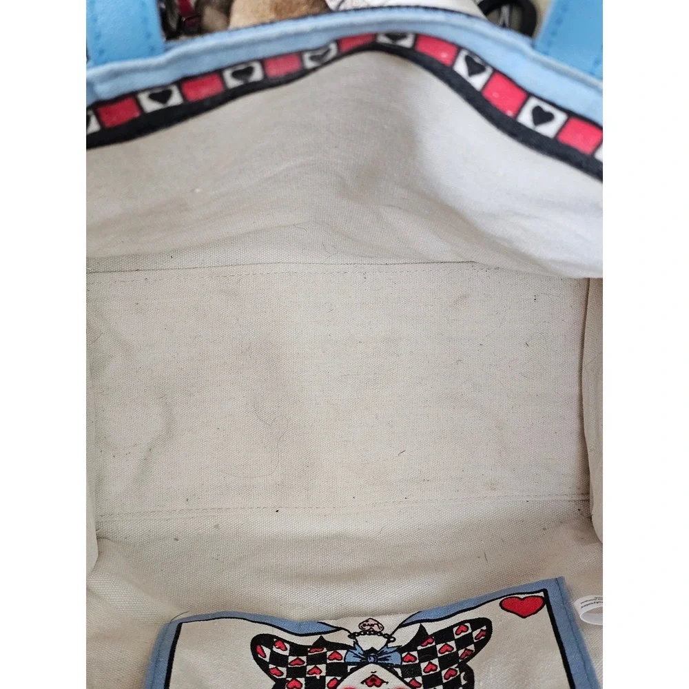 Brighton Canvas Tote Bag In Love We Trust Heart Dog Trunk Print Cream Shopper - Picture 8 of 11